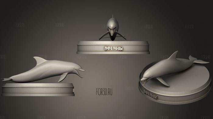 Realistic Dolphin stl model for CNC